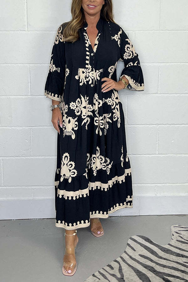 Livia | Elegantes Blumendruck Maxikleid Sommer für Damen 0