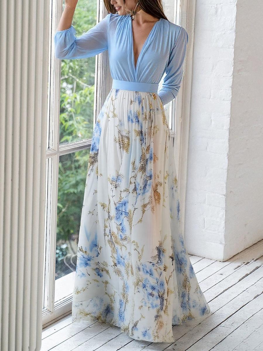 Karolin | Leichtes Maxikleid mit Blumenmuster für Damen