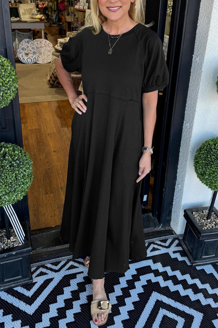 Livia | Elegantes Maxikleid Sommer mit Puffärmeln 2