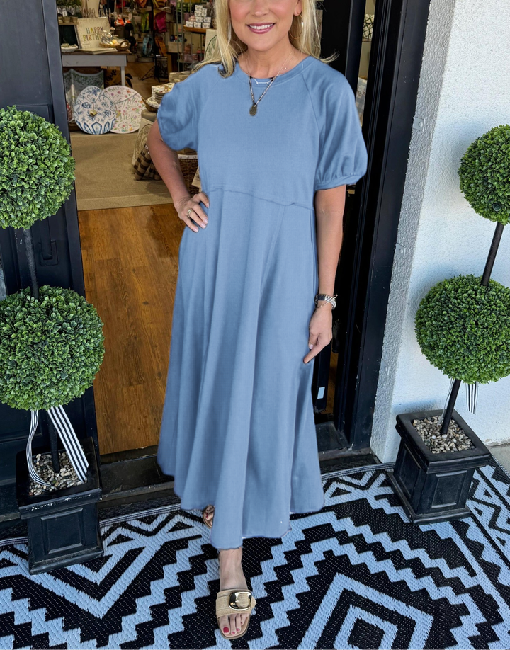 Livia | Elegantes Maxikleid Sommer mit Puffärmeln 4