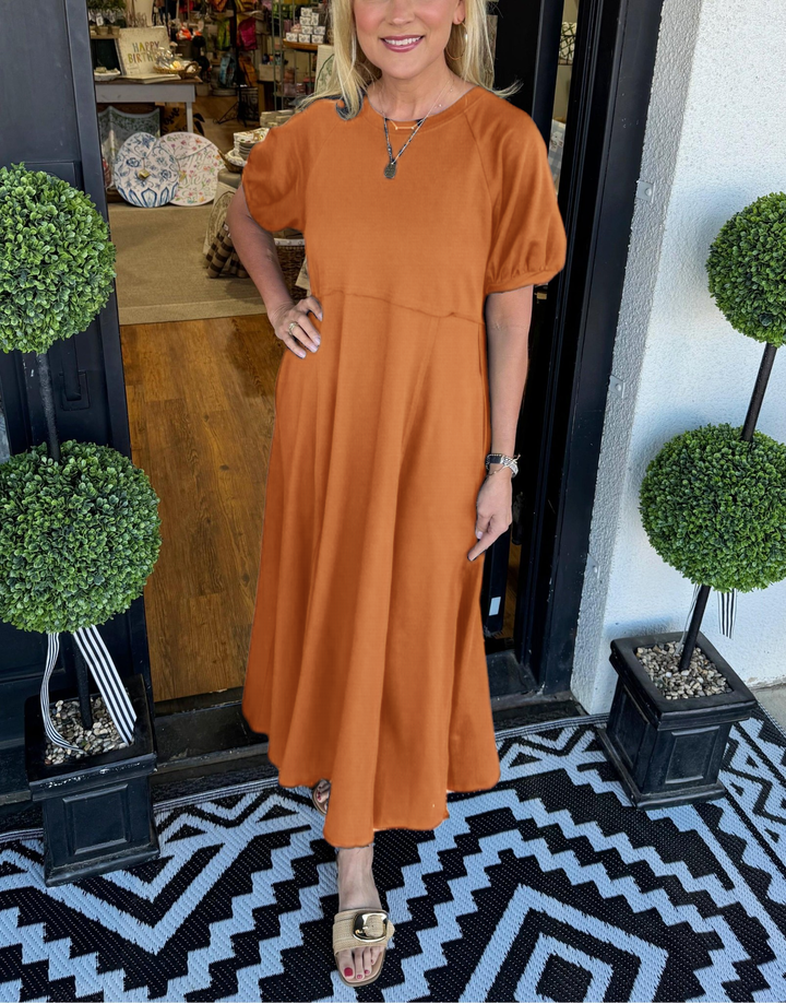 Livia | Elegantes Maxikleid Sommer mit Puffärmeln 5