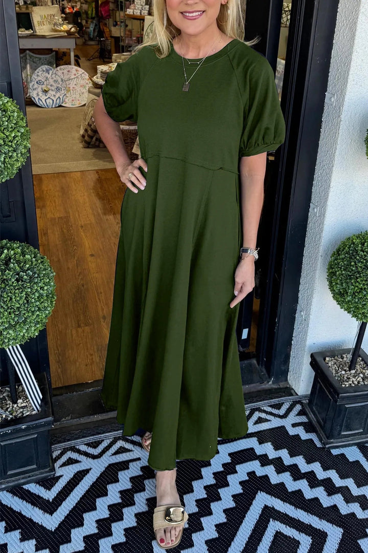 Livia | Elegantes Maxikleid Sommer mit Puffärmeln 6