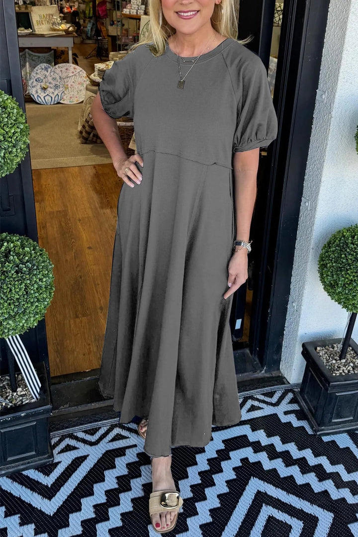 Livia | Elegantes Maxikleid Sommer mit Puffärmeln 9