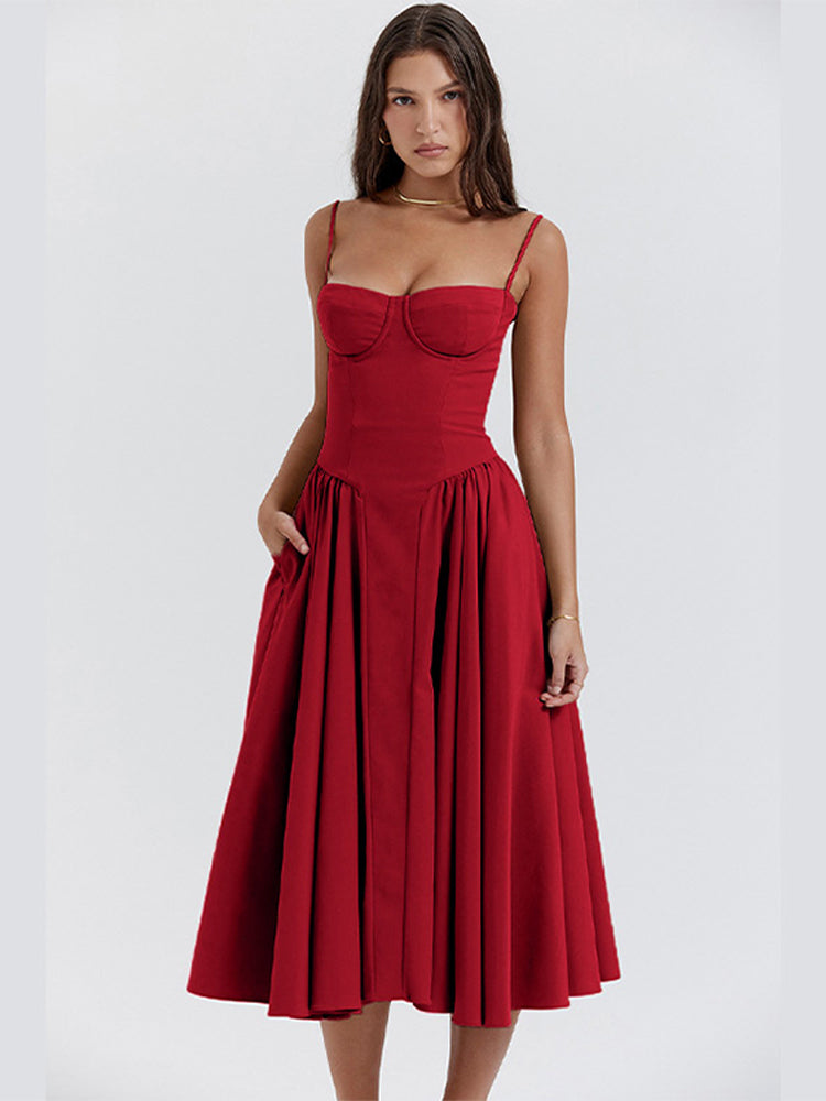 Claudia | Bequemes und vielseitiges Sommer-Midi-Kleid