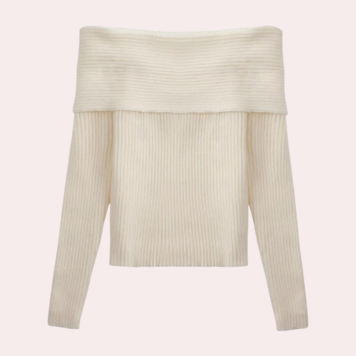 Lora - Eleganter Off-Shoulder Pullover für Frauen