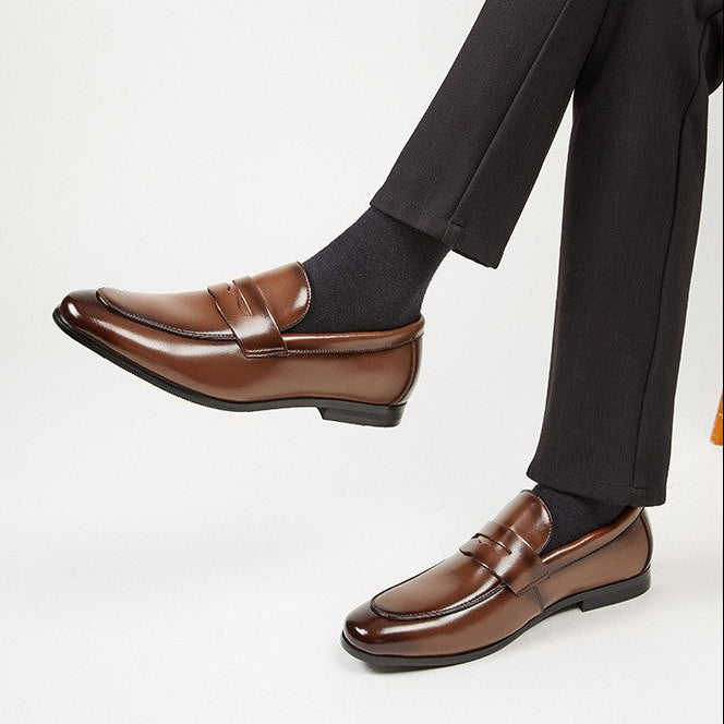 Lorenzo | Elegante Brünierte Herren Schuhe Pennyloafer 2