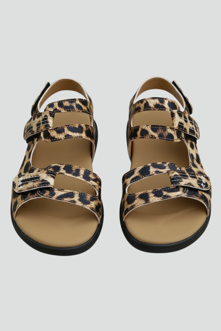 Andrea | Damen-Sandalen mit Absatz und mehreren Riemen im Zehenbereich