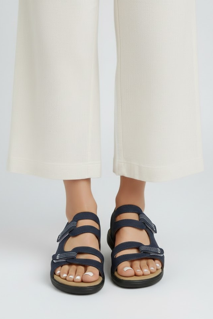 Andrea | Damen-Sandalen mit Absatz und mehreren Riemen im Zehenbereich