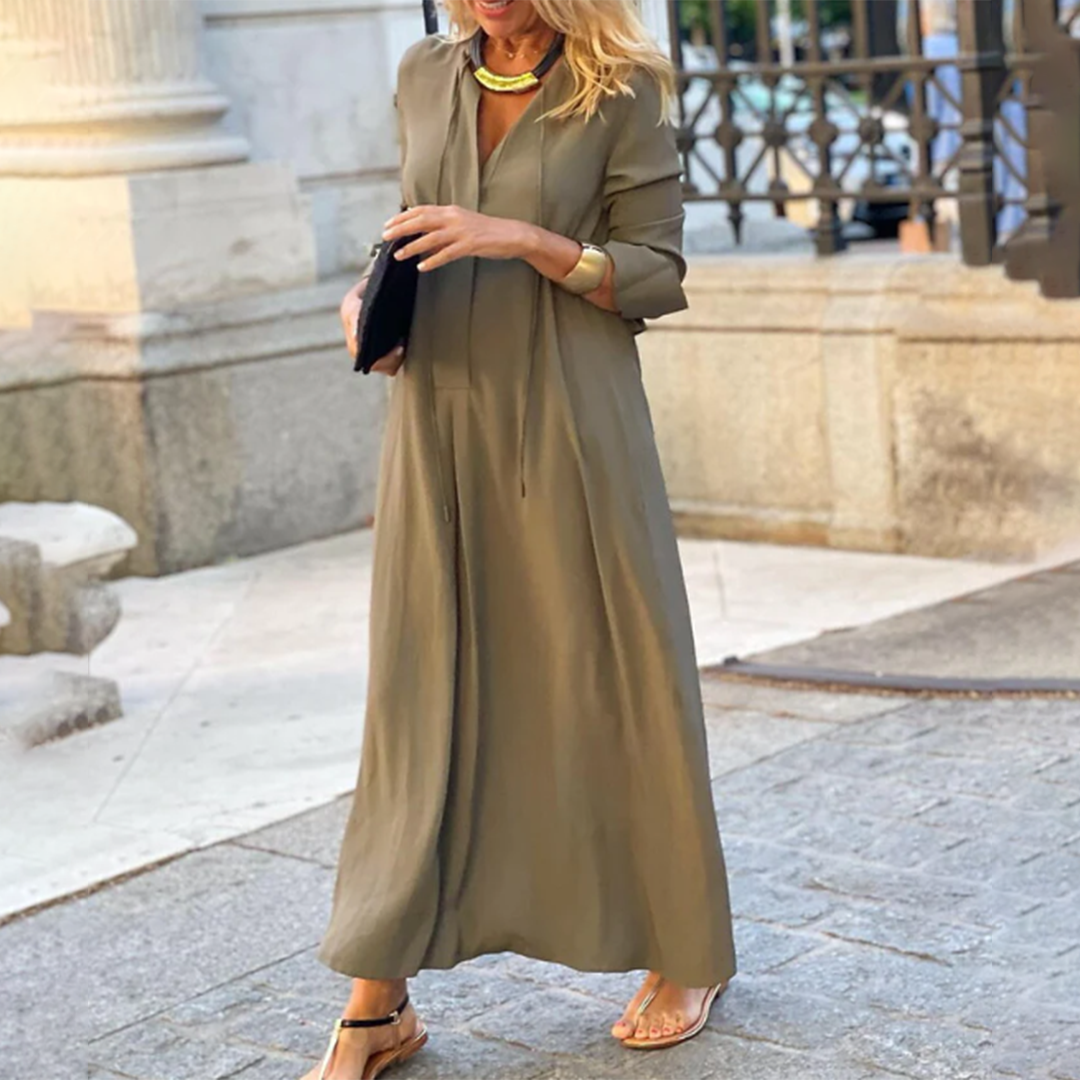 Lozenda - Bequemes locker sitzendes maxikleid