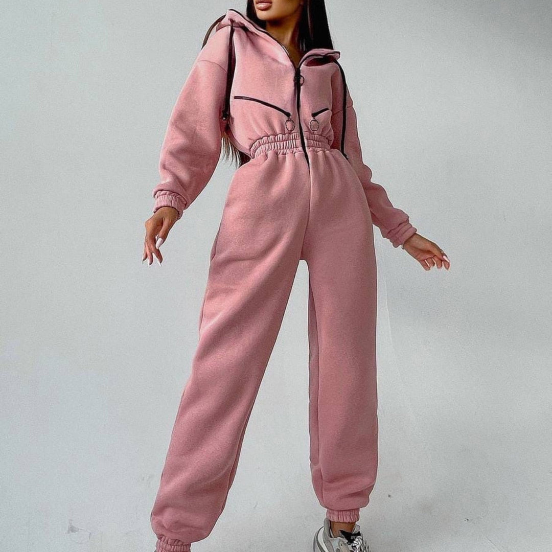 Lozenda - Damen Kapuzenanzug Jumpsuit