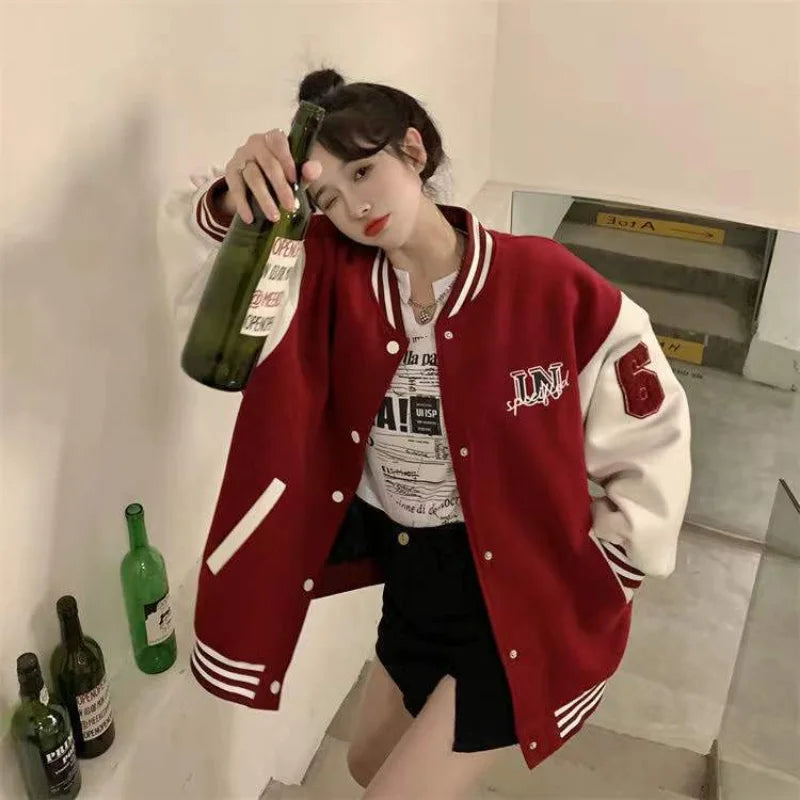 Lozenda - Damen Oversized Varsity Jacke