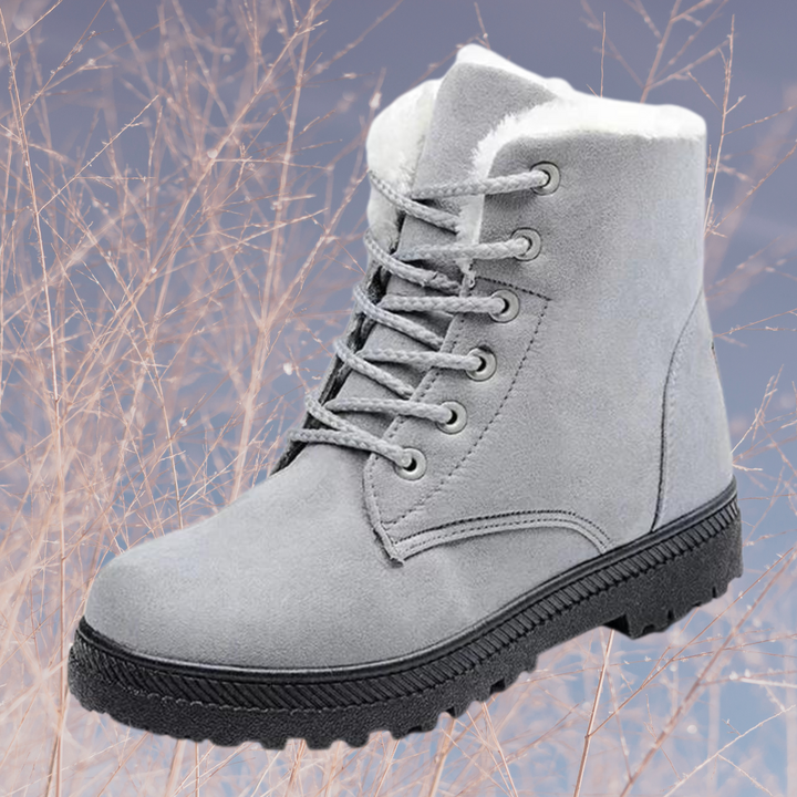 Lozenda - Elegante Pelz-Schneestiefel mit niedrigen Absätzen