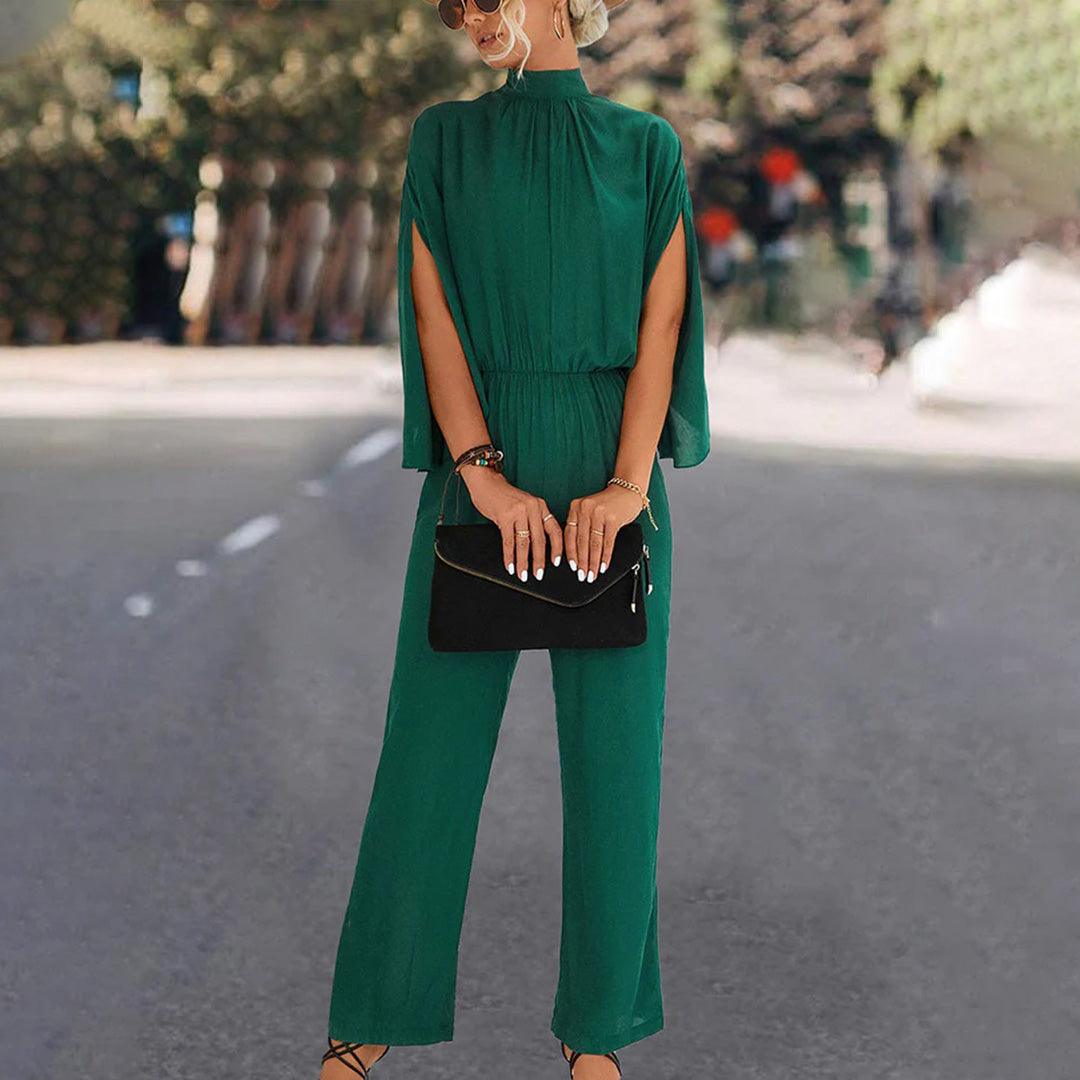 Lozenda - Eleganter Jumpsuit mit Umhangärmeln