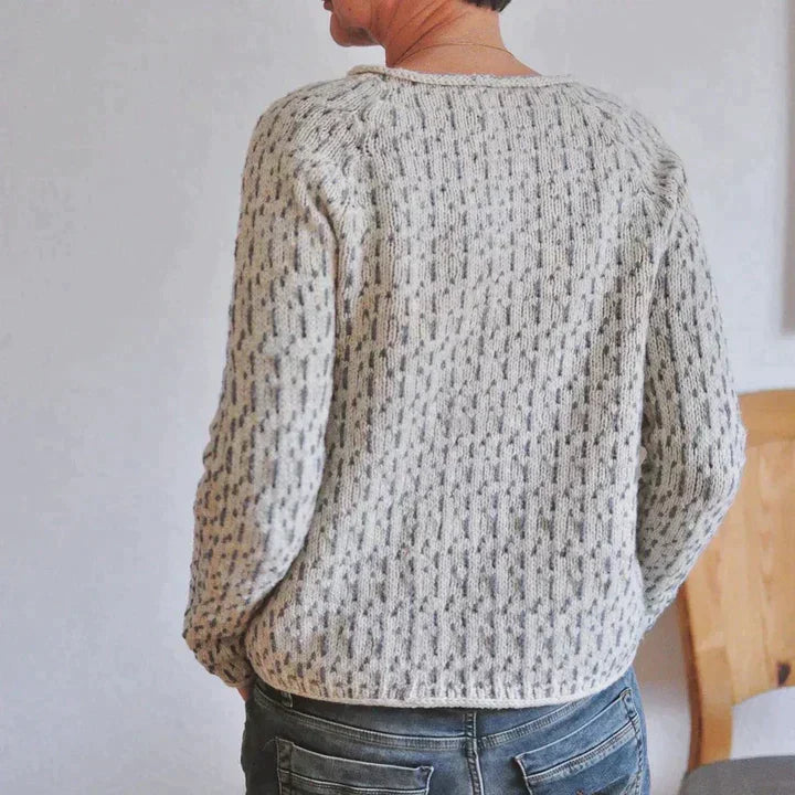 Lozenda - Eleganter grauer Pullover