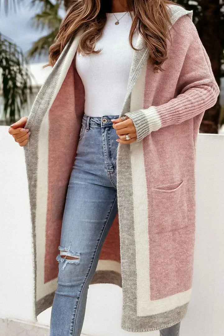 Lozenda - Lange Jacke mit Kapuze