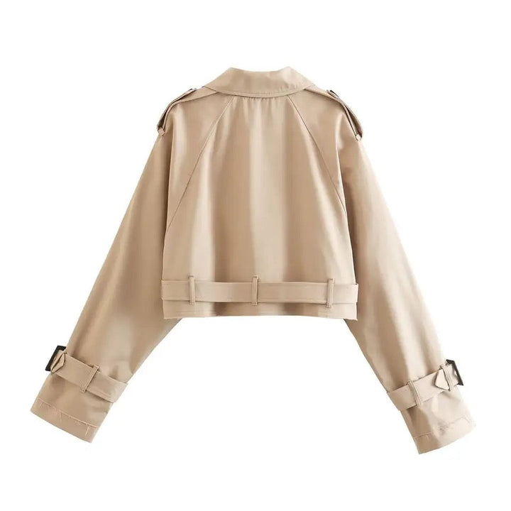 Lozenda - Schicke Cropped Trenchjacke