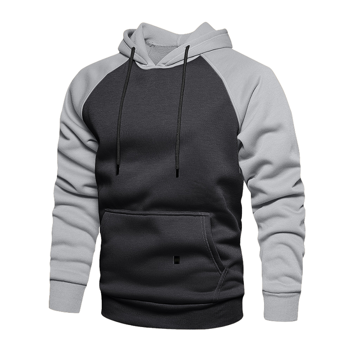 Lozenda - Sportlicher zweifarbiger Hoodie für Männer