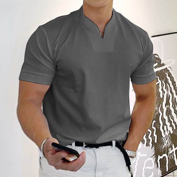 Lozenda - Sportliches Shirt mit V-Ausschnitt
