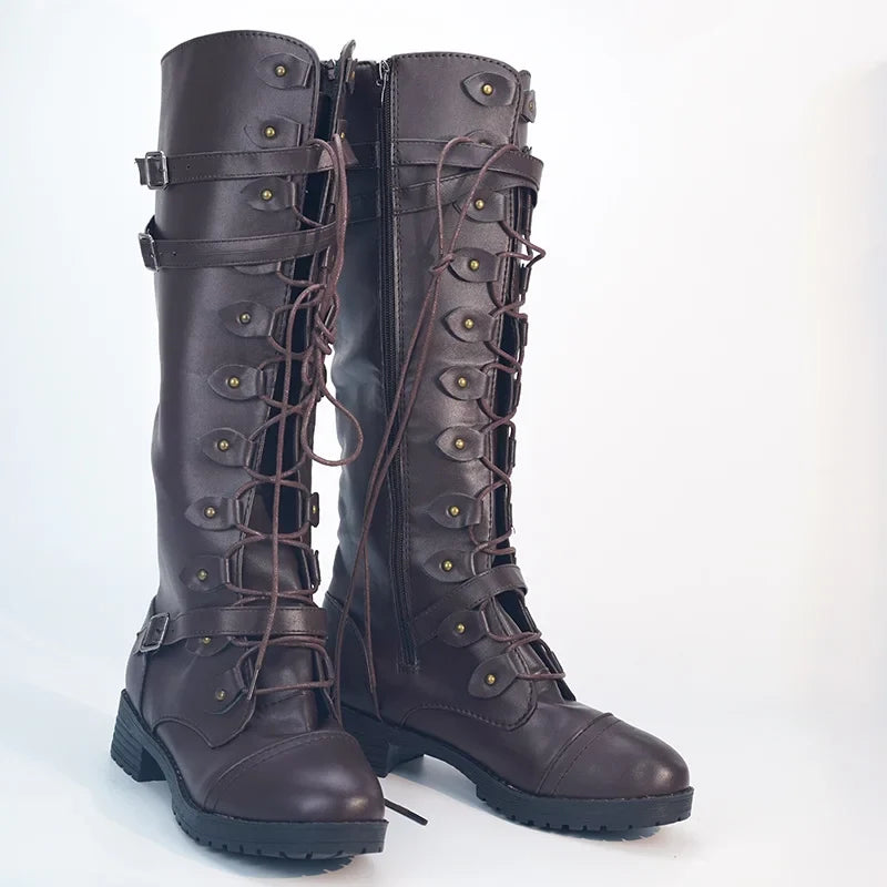 Lozenda - Steampunk Retro-Schnallenstiefel