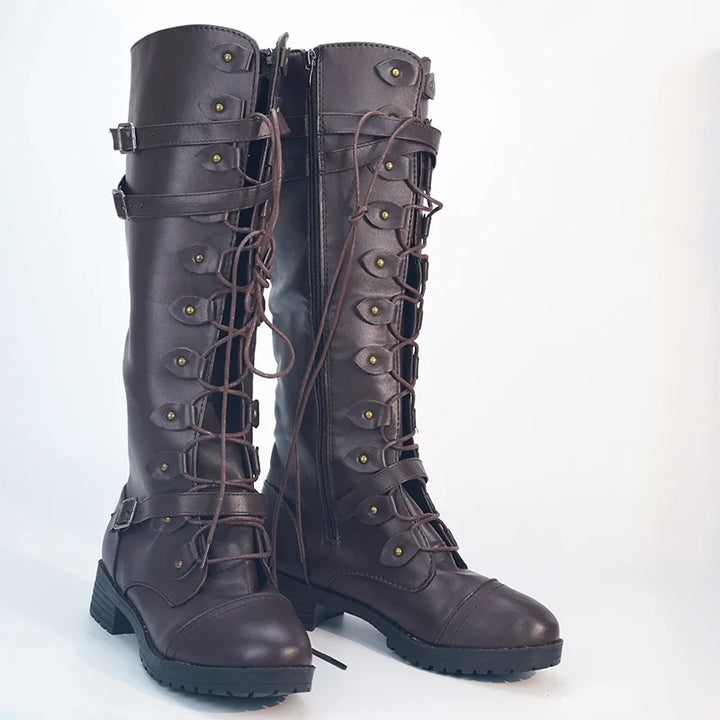 Lozenda - Steampunk Retro-Schnallenstiefel