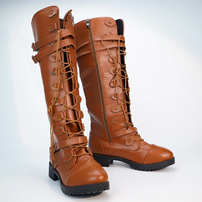 Lozenda - Steampunk Retro-Schnallenstiefel