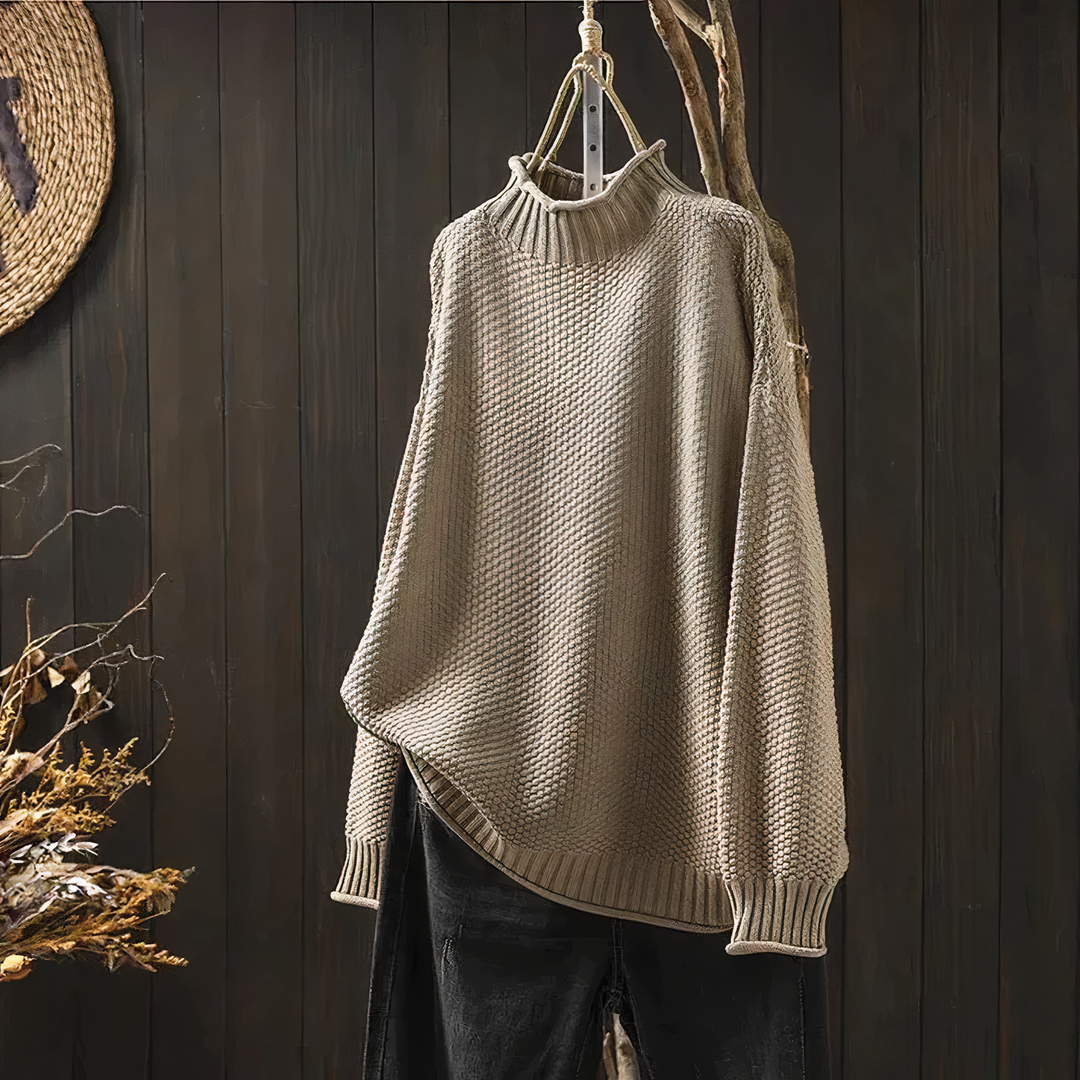 Lozenda - Vintage Rollkragen Pullover