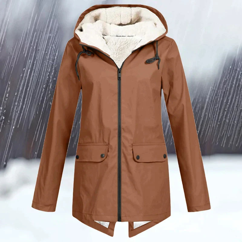Lozenda - Wind Und Wasserdichte Jacke Mit Kapuze Und Verdickung