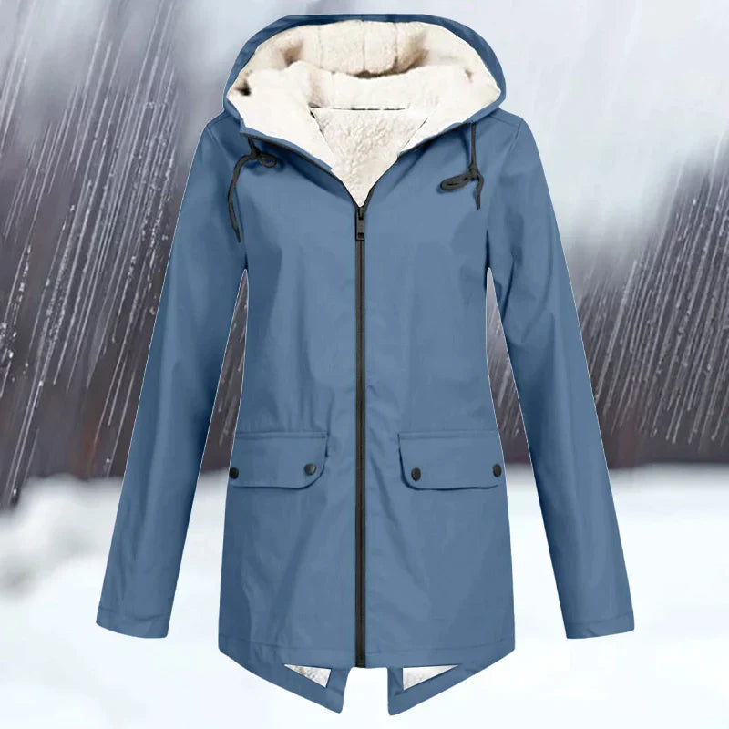 Lozenda - Wind Und Wasserdichte Jacke Mit Kapuze Und Verdickung