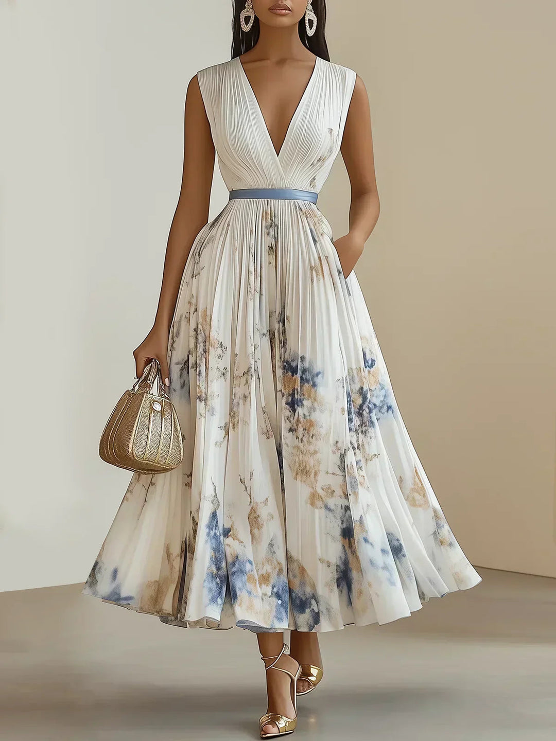 Luna Belle | Elegantes Wickeldesign Frühlingskleid Damen 0