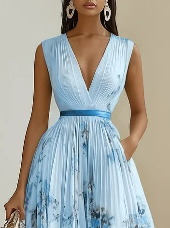 Luna Belle | Elegantes Wickeldesign Frühlingskleid Damen 7