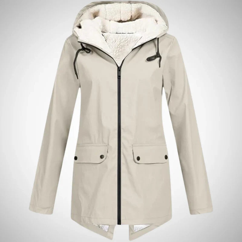 Luna | Damen Regenjacke – Wasserabweisend, Fleece-Futter & Stylisch 0