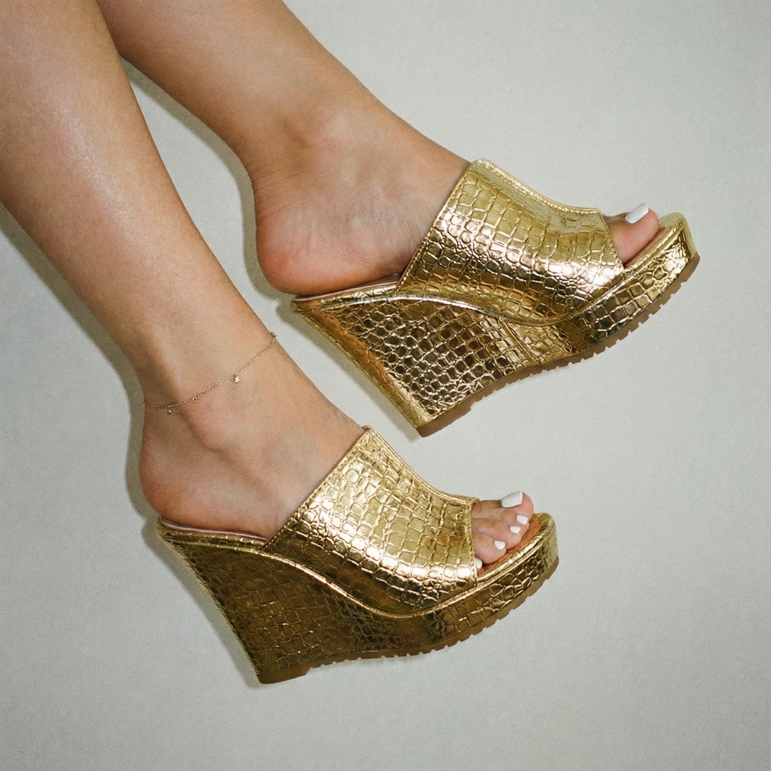 Luna | Elegante Keilabsatz Sandalen 4