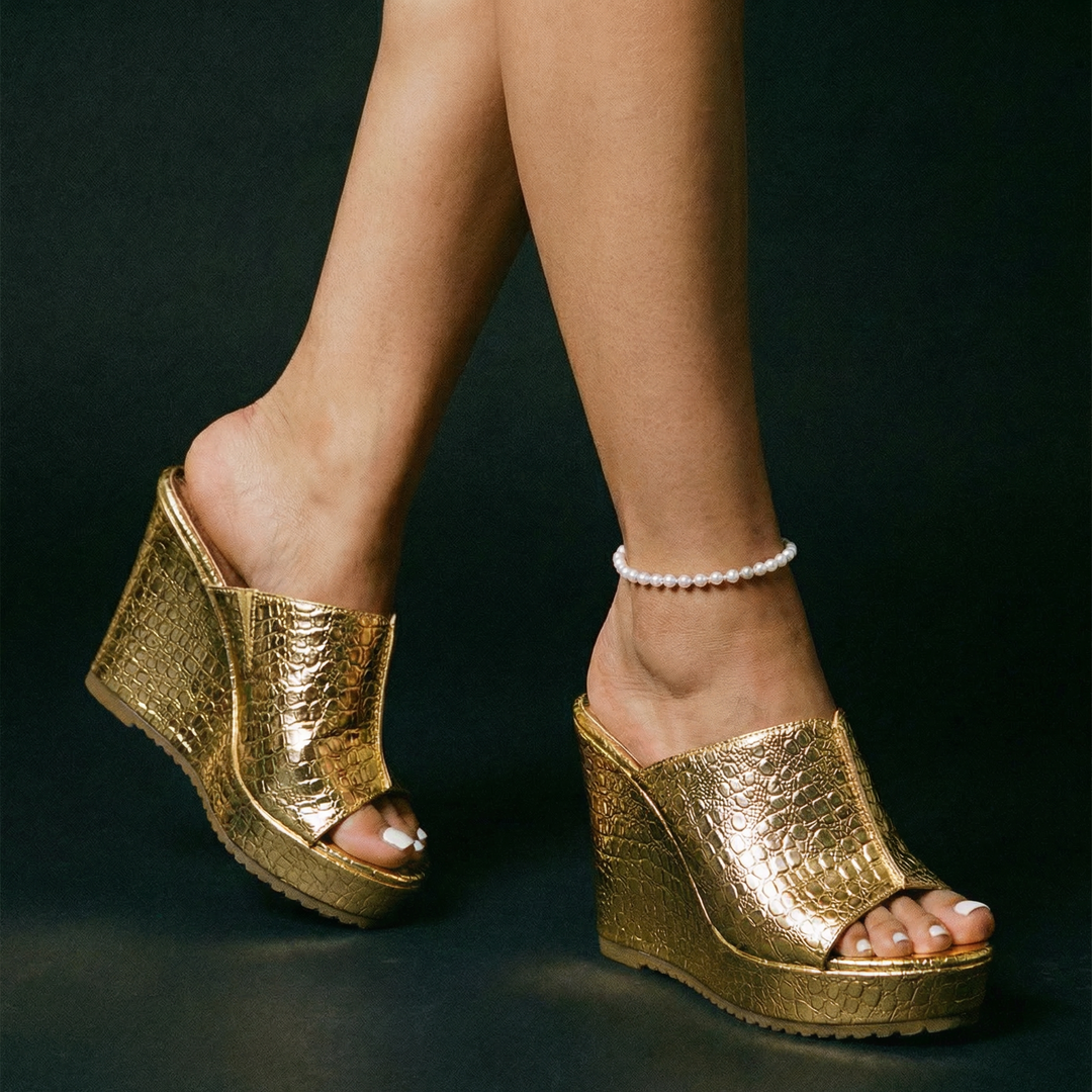 Luna | Elegante Keilabsatz Sandalen 5