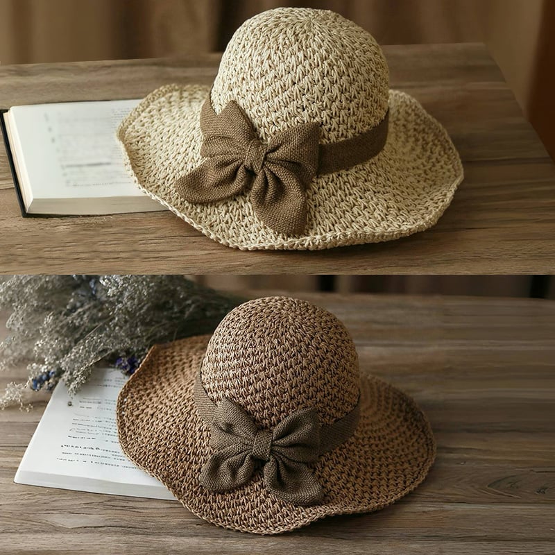 Luna | Eleganter, handgefertigter Sonnenhut mit Vintage-Schleife 5