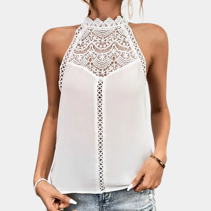 Luna | Elegantes Spitzentop für Damen – Ärmellos, Festlich &amp; Vielseitig 3