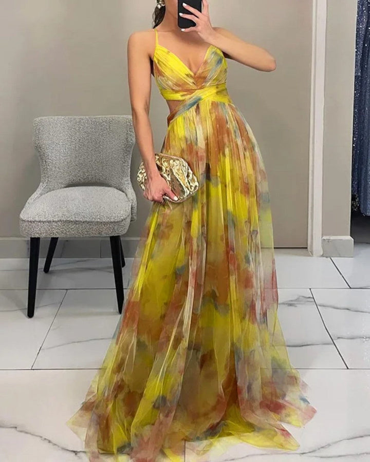 Luna | Romantisches Maxikleid für Sommer mit Blumenprint 2