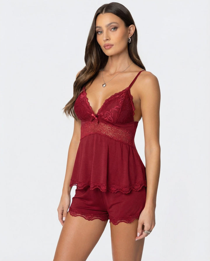 Luna | Zartes Spitzen-Camisole und Shorts Set 5
