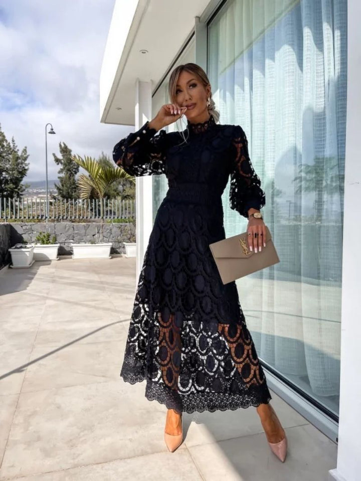 Lisa – Elegant Celestial Lace Dress for Women - Image 8