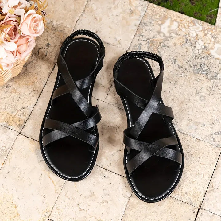 Katrin – Summer Criss-Cross Flat Sandals for Women - Image 9