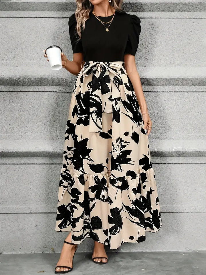 Julia – Elegant Bow-Tie Waist Maxi Dress for Women - Image 4