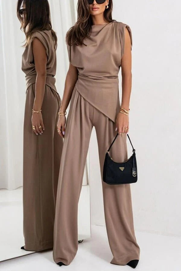 Laura – Elegant Allure Draped Two-Piece Set for Women - Image 4
