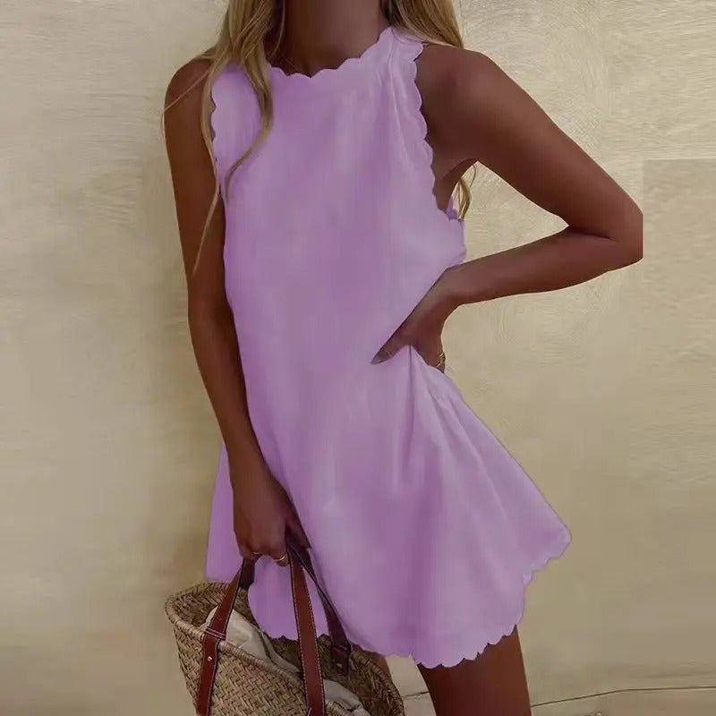 Nicole – Summer Scallop Mini Dress for Women - Image 5