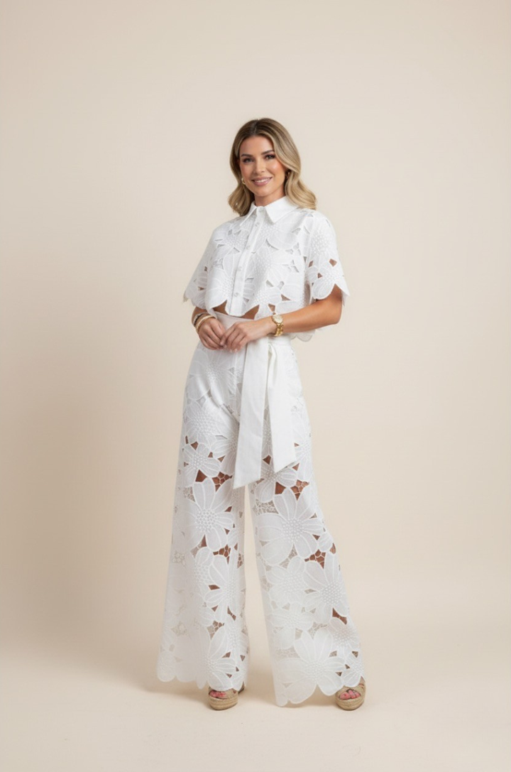 Claudia – Elegant Two-Piece Cut Out Summer Set for Women - Image 3