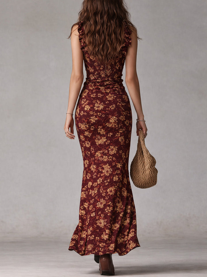 Lunara | Elegantes Boho Retro-Maxikleid mit Rüschenärmeln 6