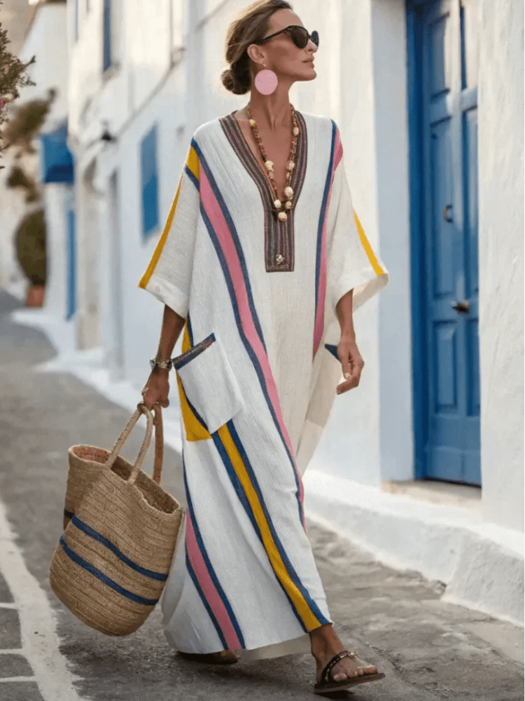 Lunara | Elegantes Maxikleid mit V-Ausschnitt 4