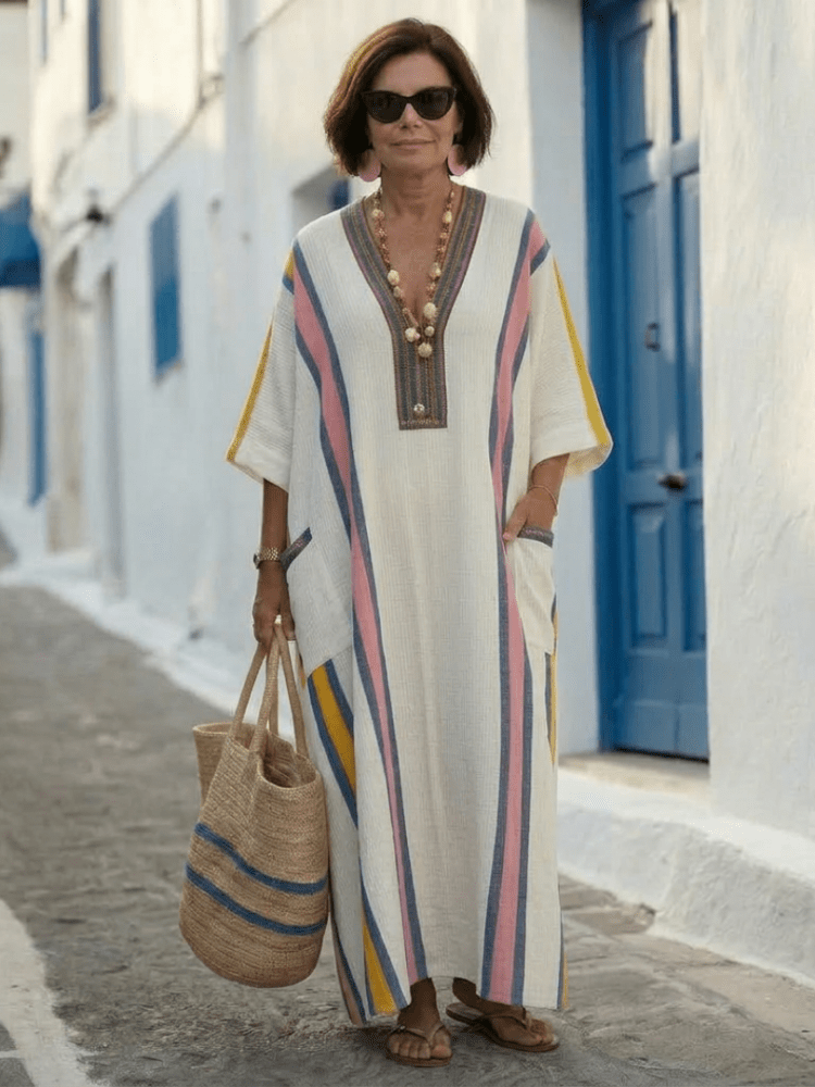 Lunara | Elegantes Maxikleid mit V-Ausschnitt 5