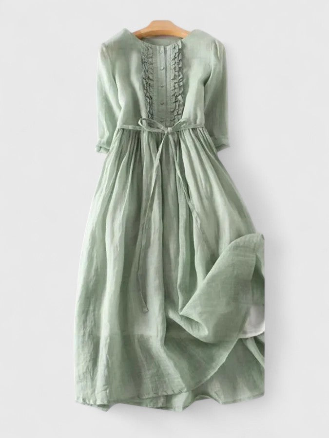 Lunara | Elegantes Midikleid aus Baumwollmischung
