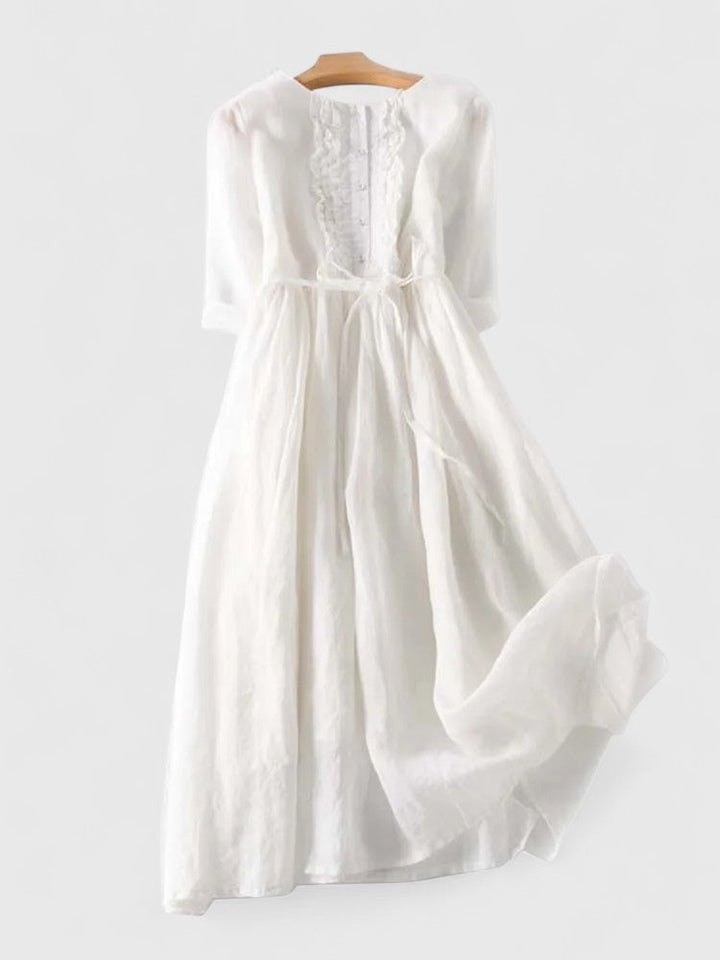 Lunara | Elegantes Midikleid aus Baumwollmischung