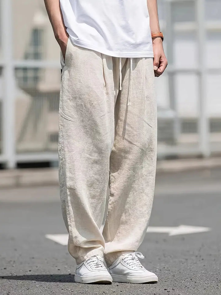 Markus – Baggy linen trousers for Men - Image 1