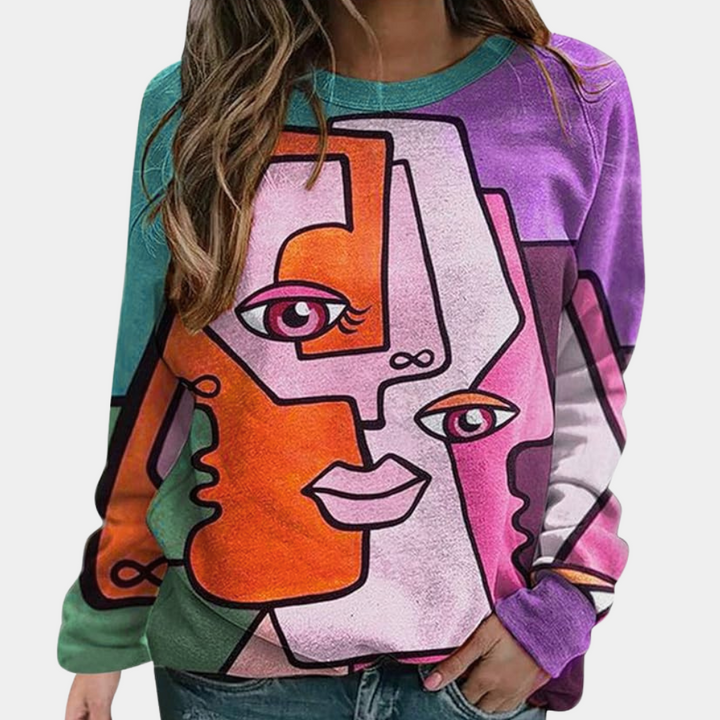 Madeline - Auffälliges bedrucktes Sweatshirt für Frauen